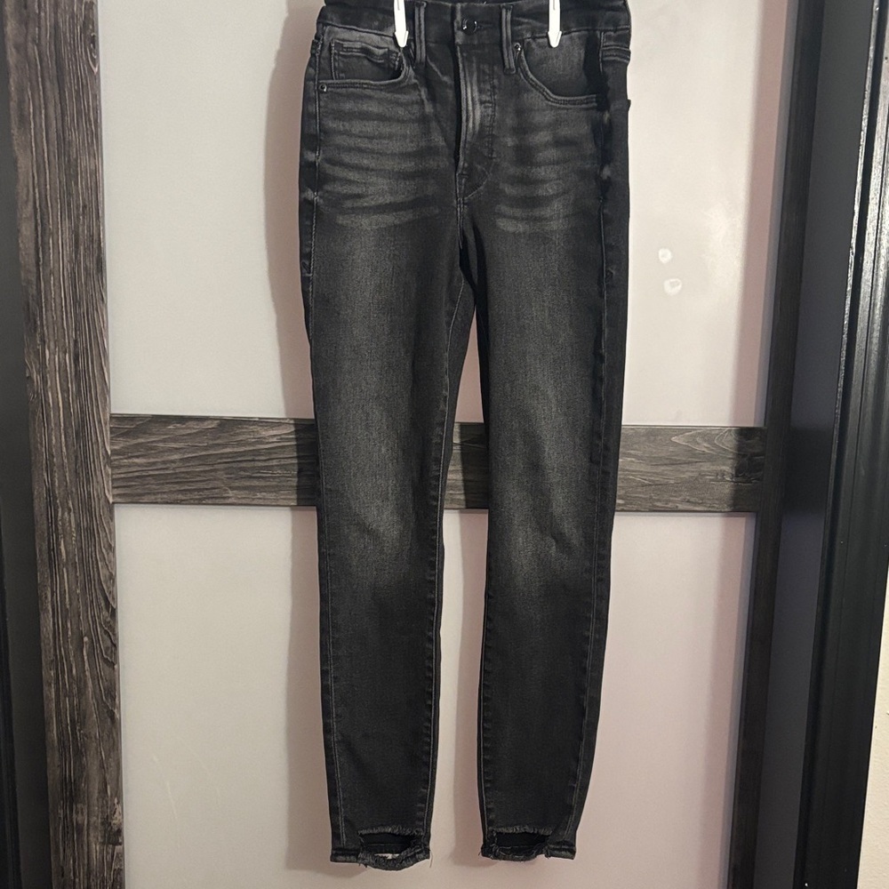 Good American Black Skinny Jeans Size 4 27